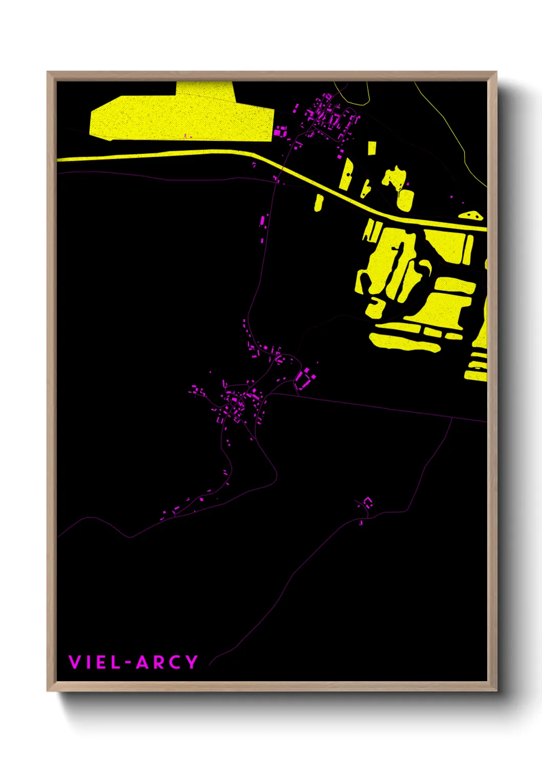 Une affiche de carte sur Viel-Arcy