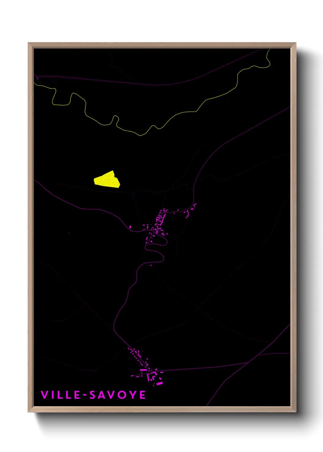 Une affiche de carte sur Ville-Savoye