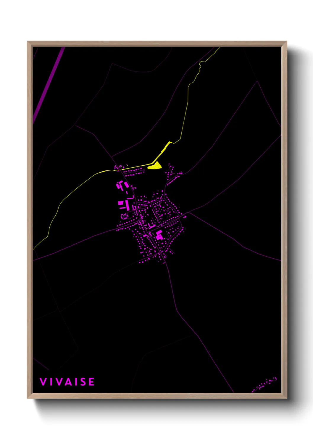 Une affiche de carte sur Vivaise