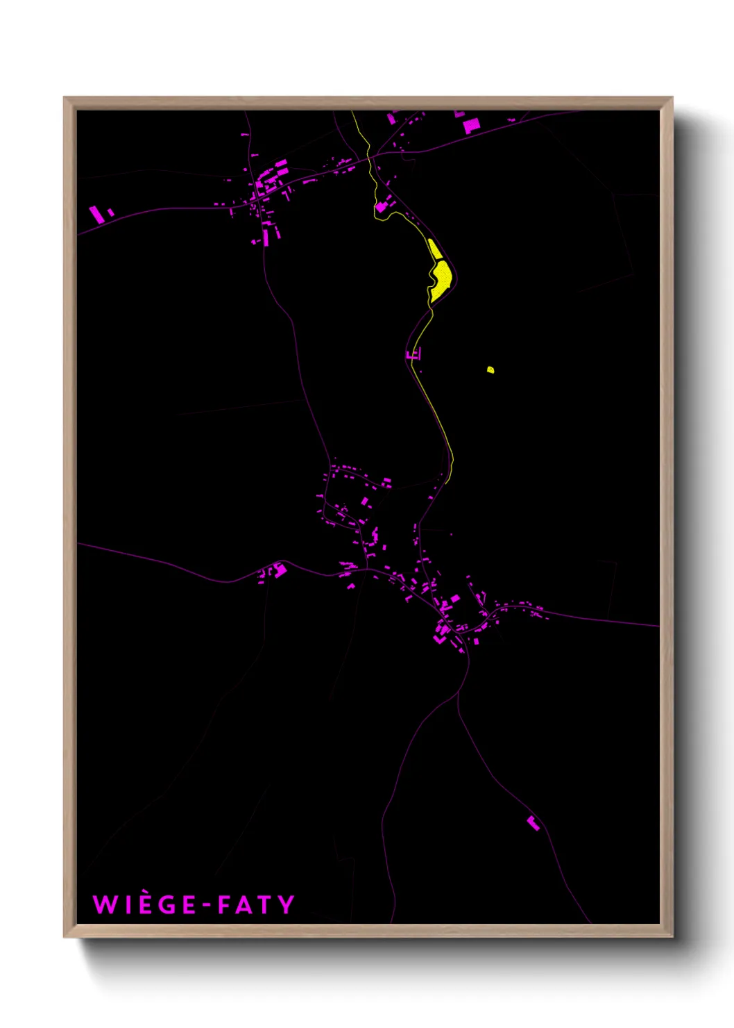 Une affiche de carte sur Wiège-Faty