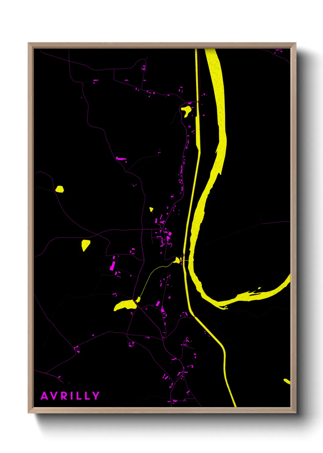 Une affiche de carte sur Avrilly