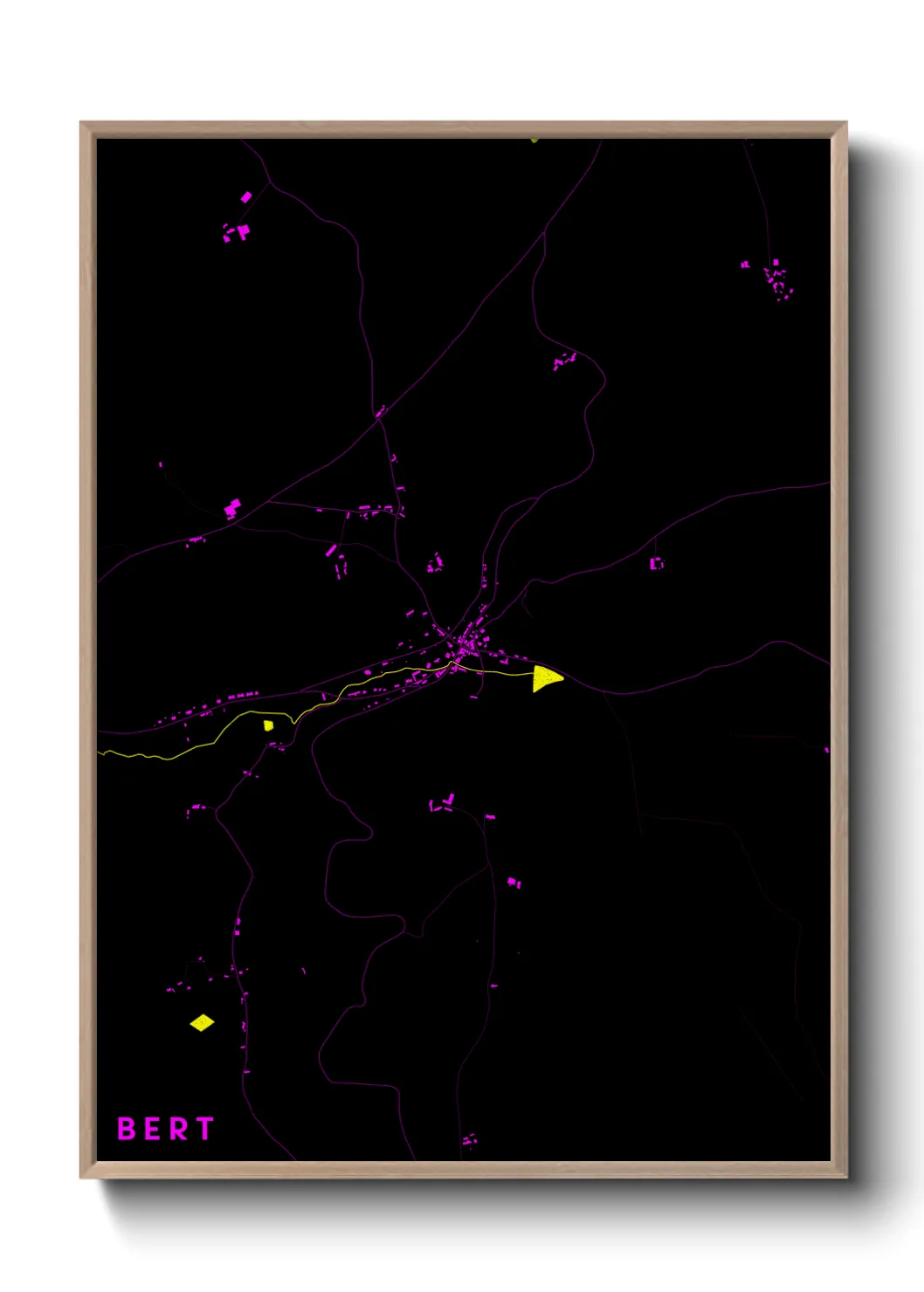 Une affiche de carte sur Bert