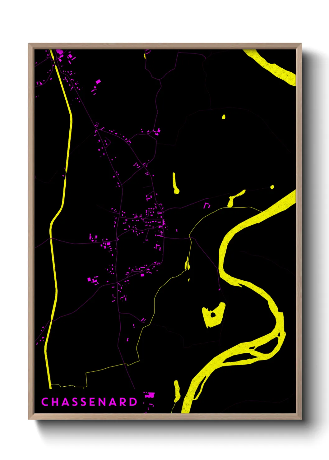 Une affiche de carte sur Chassenard