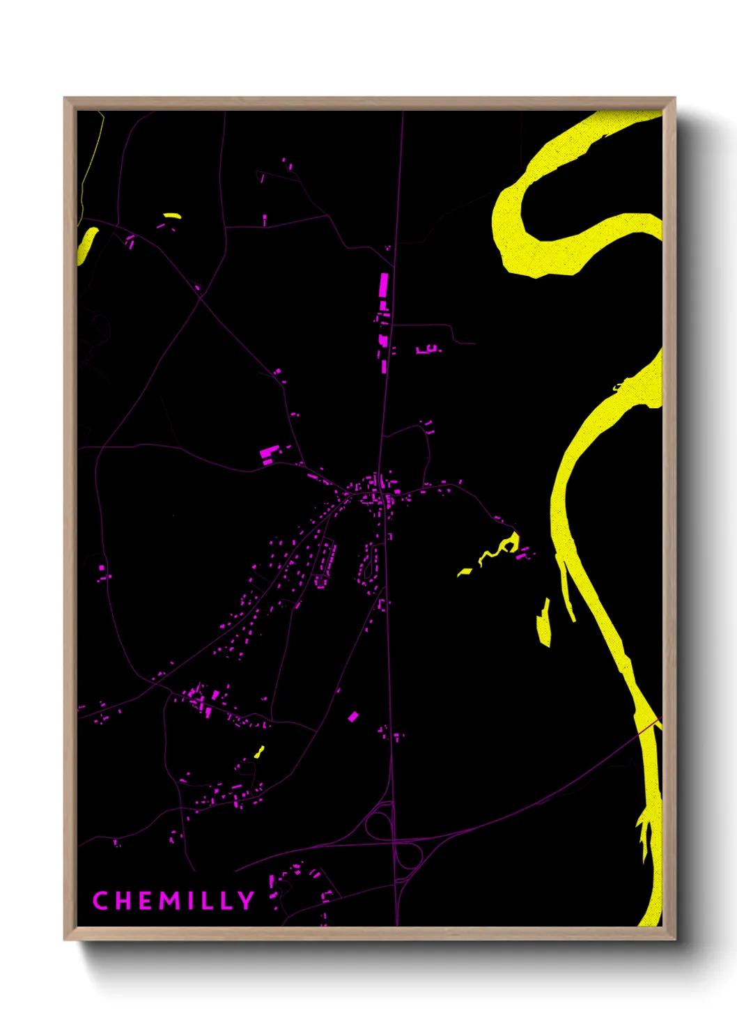 Une affiche de carte sur Chemilly