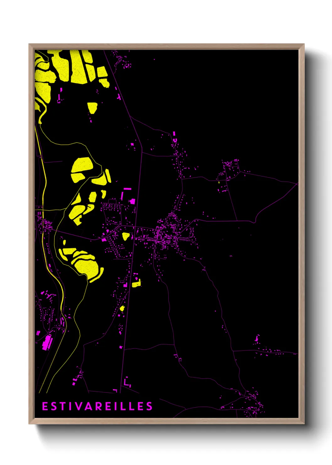 Une affiche de carte sur Estivareilles