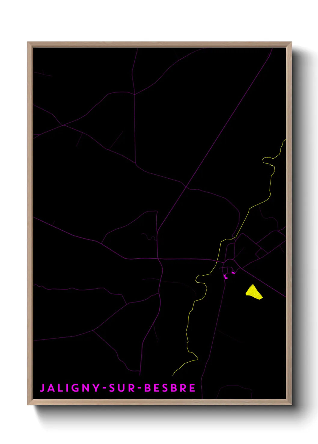 Une affiche de carte sur Jaligny-sur-Besbre