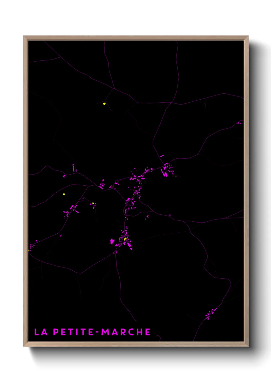 Une affiche de carte sur La Petite-Marche