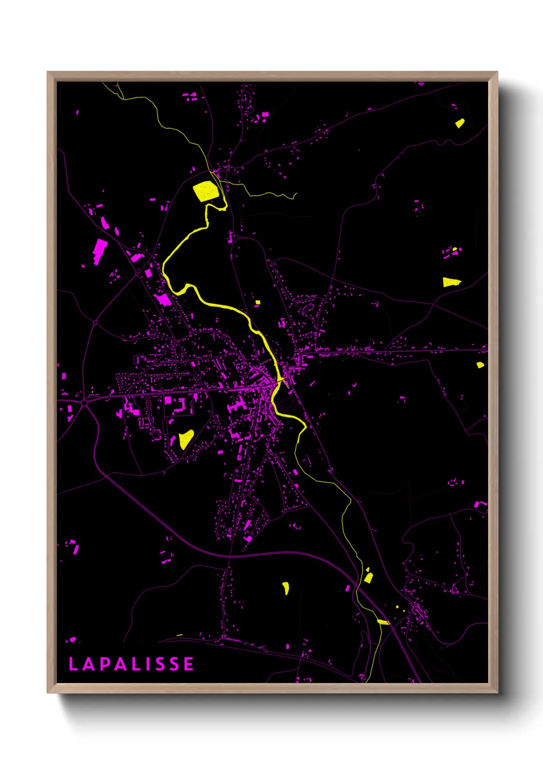 Une affiche de carte sur Lapalisse