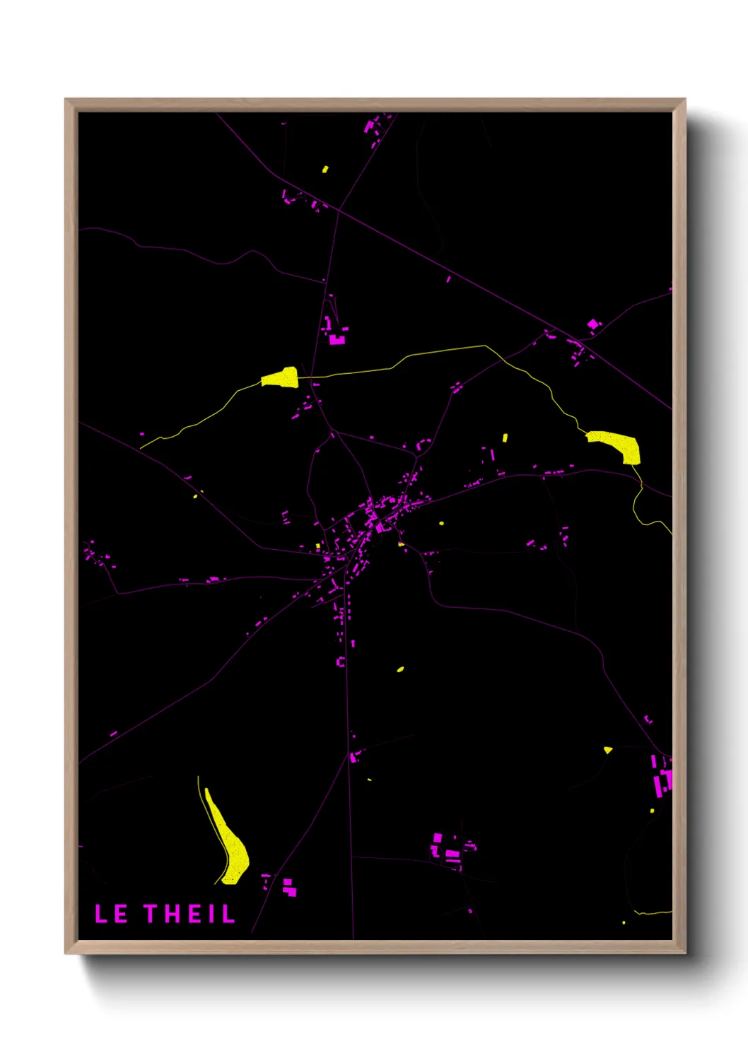 Une affiche de carte sur Le Theil