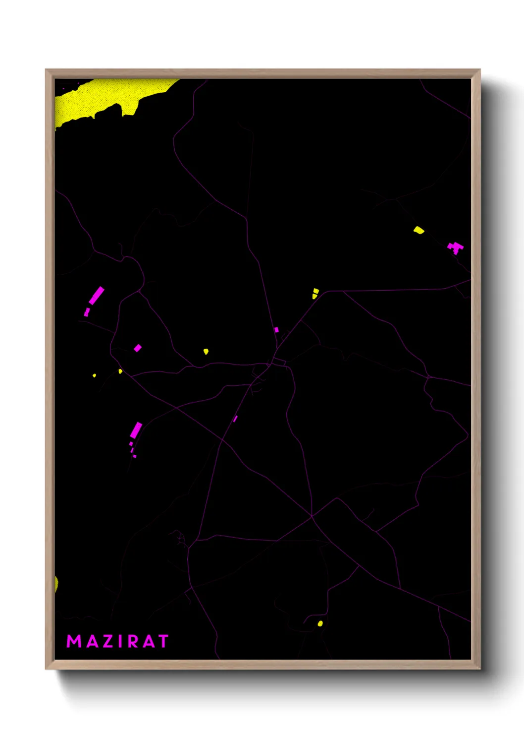 Une affiche de carte sur Mazirat