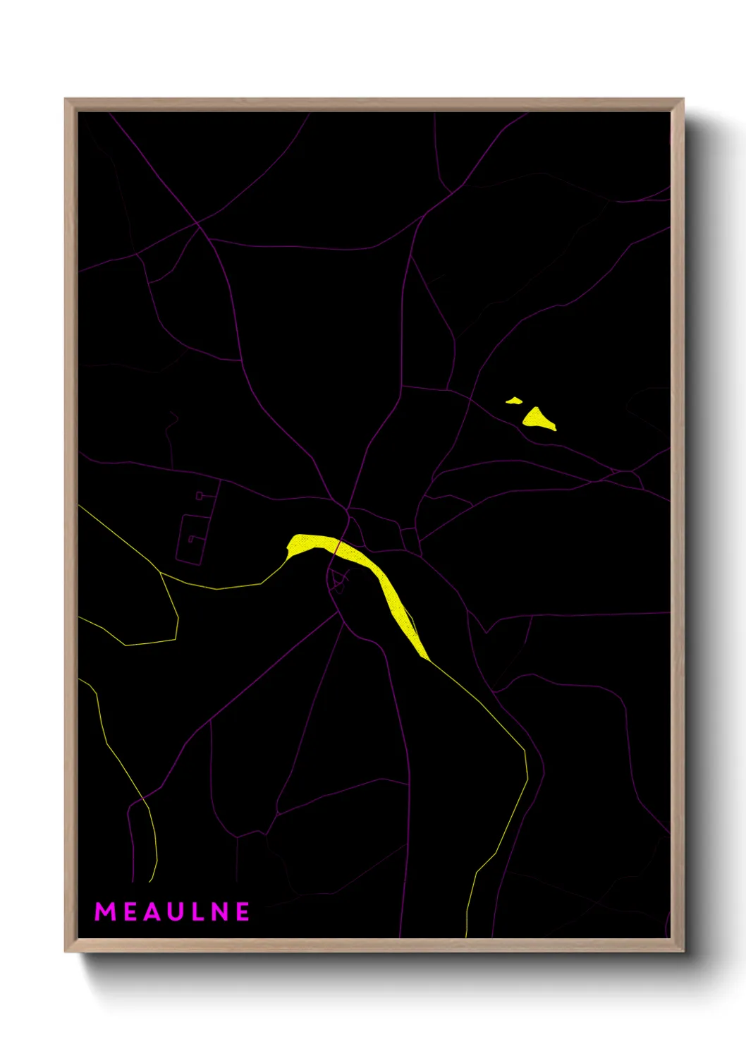 Une affiche de carte sur Meaulne