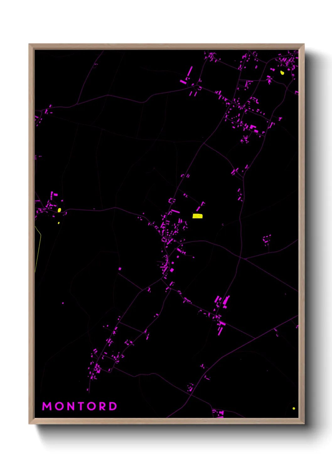 Une affiche de carte sur Montord