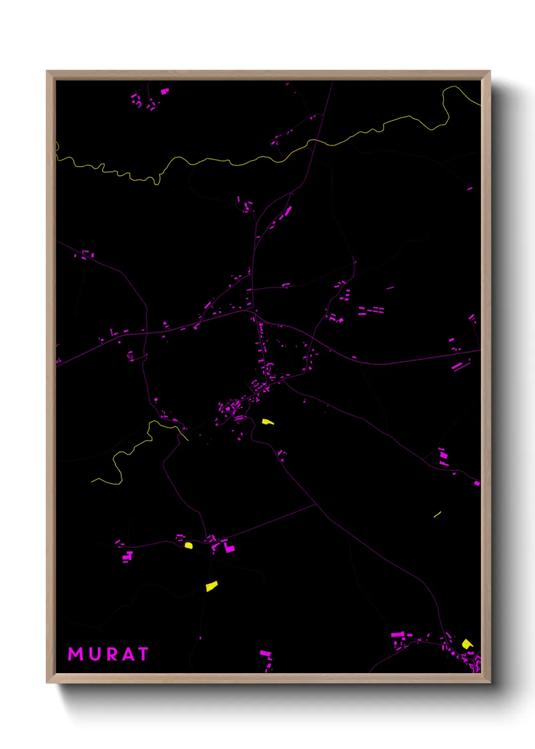Une affiche de carte sur Murat