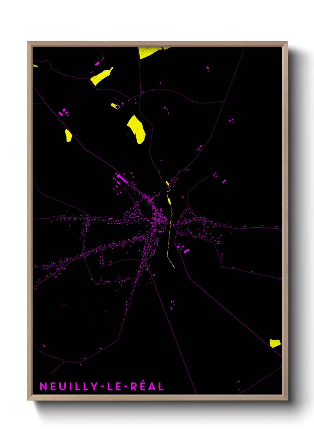 Un poster carteNeuilly-le-Réal