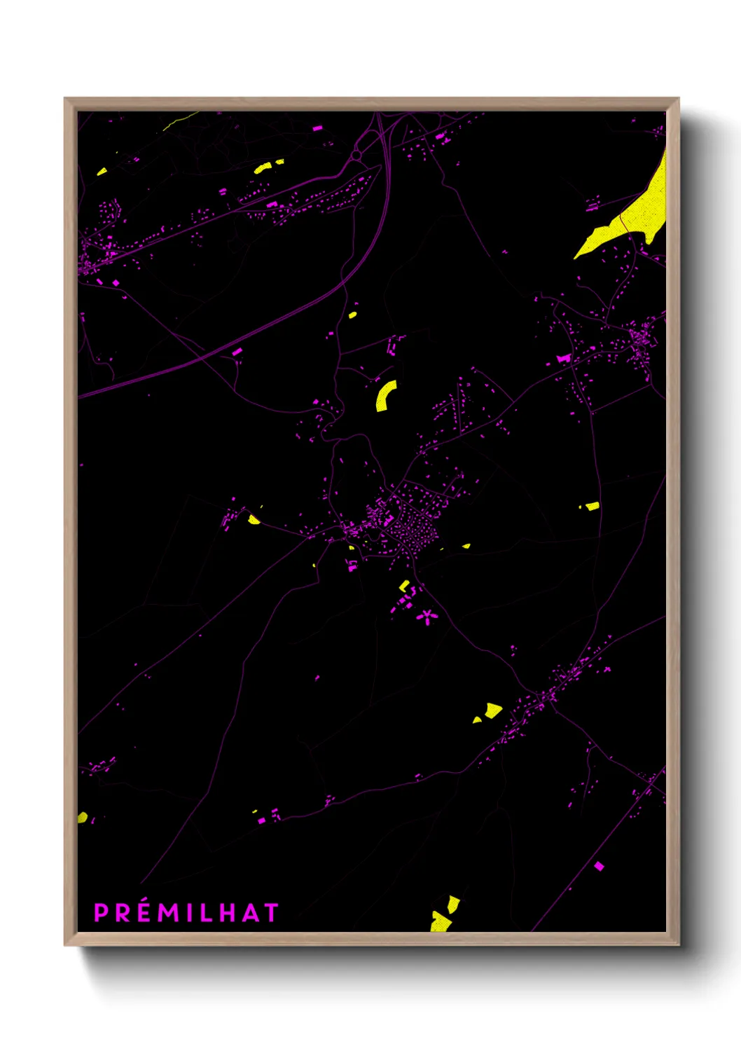 Une affiche de carte sur Prémilhat