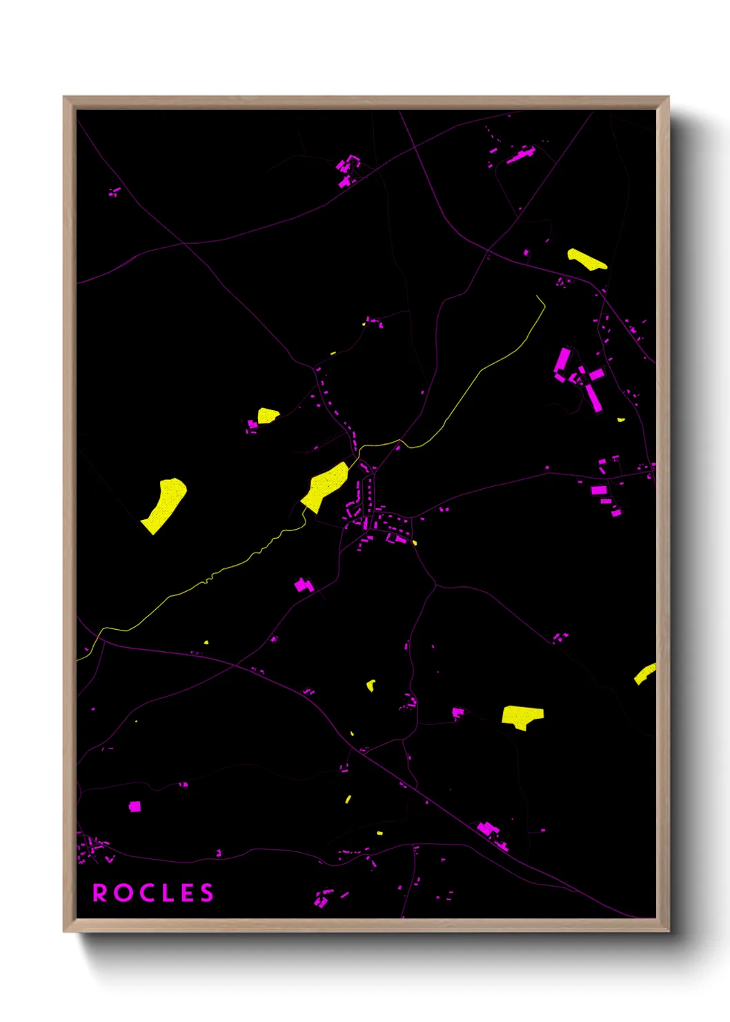 Une affiche de carte sur Rocles