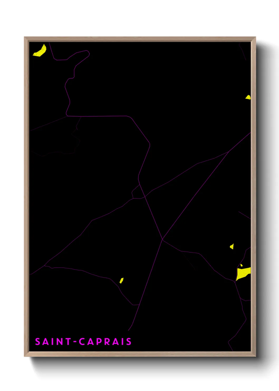 Une affiche de carte sur Saint-Caprais