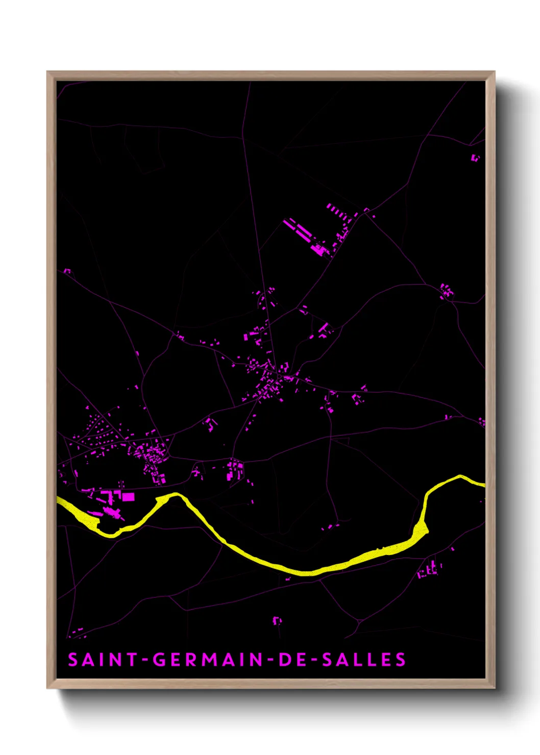 Une affiche de carte sur Saint-Germain-de-Salles