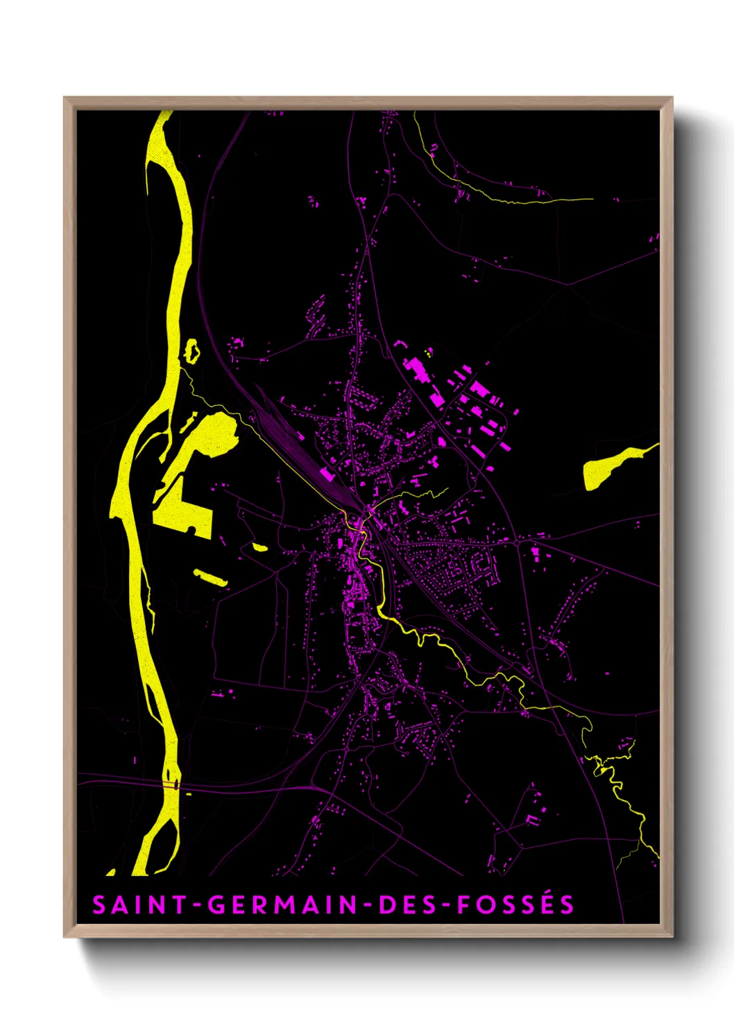 Un poster carteSaint-Germain-des-Fossés
