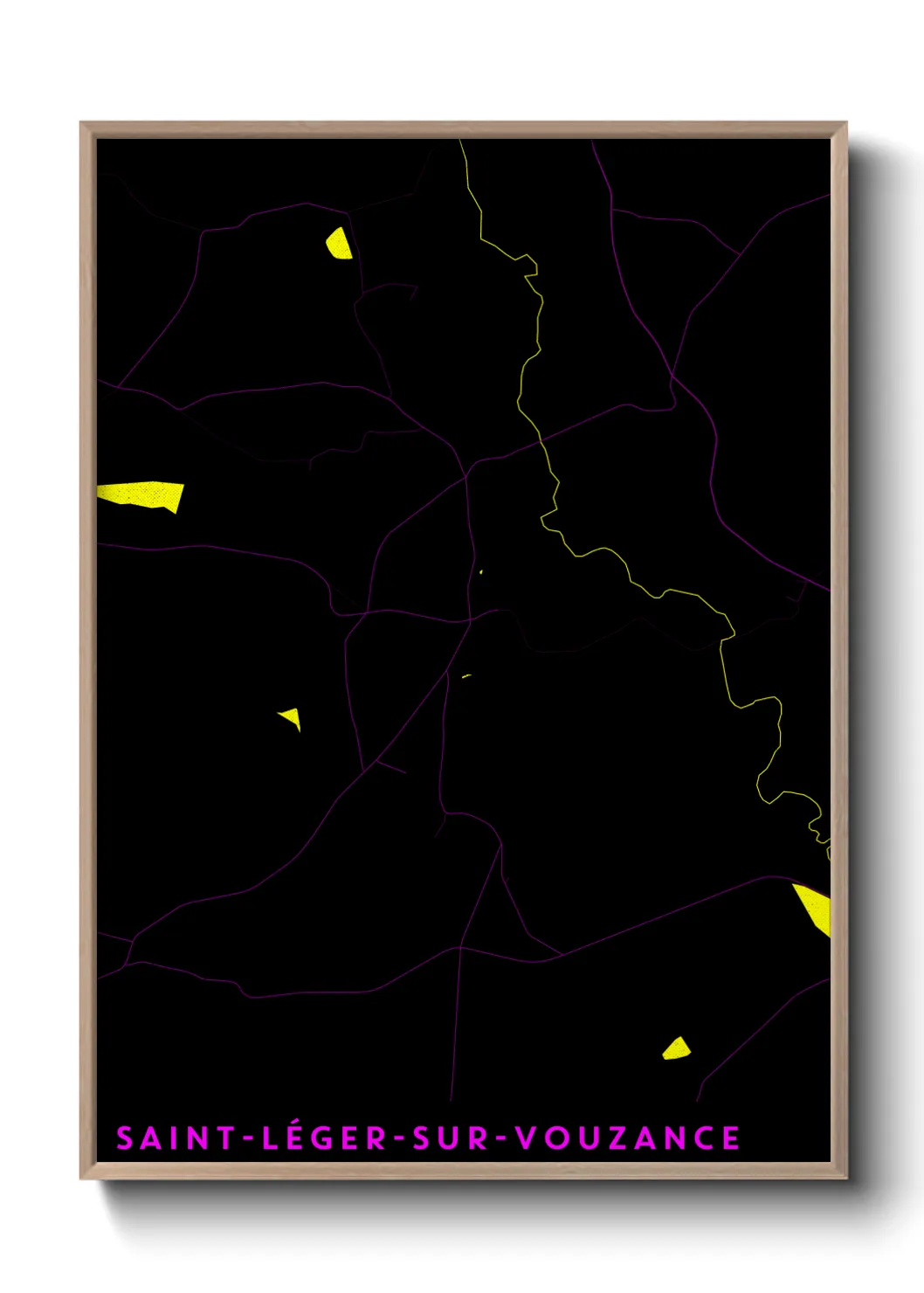 Une affiche de carte sur Saint-Léger-sur-Vouzance
