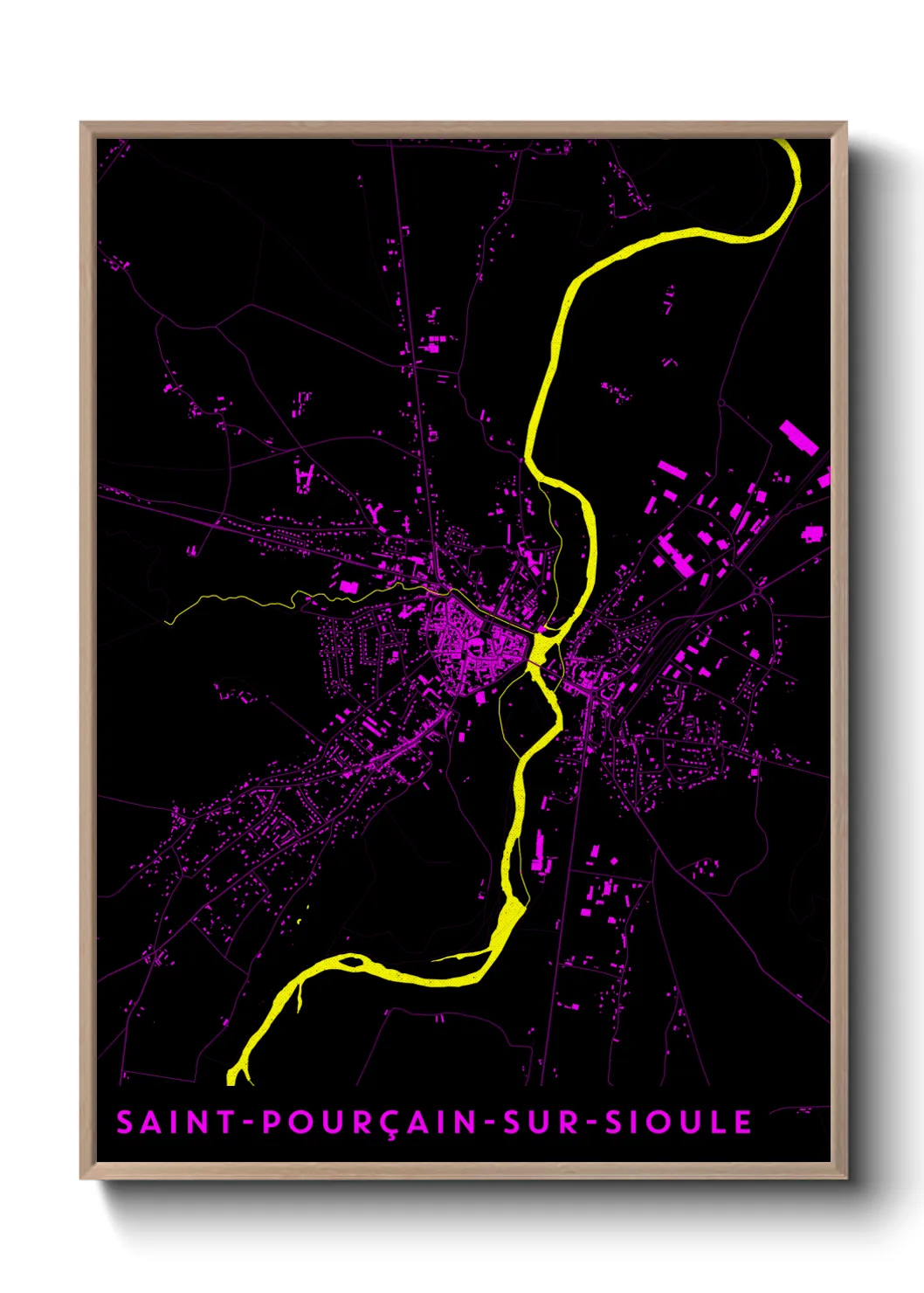 Un poster carteSaint-Pourçain-sur-Sioule