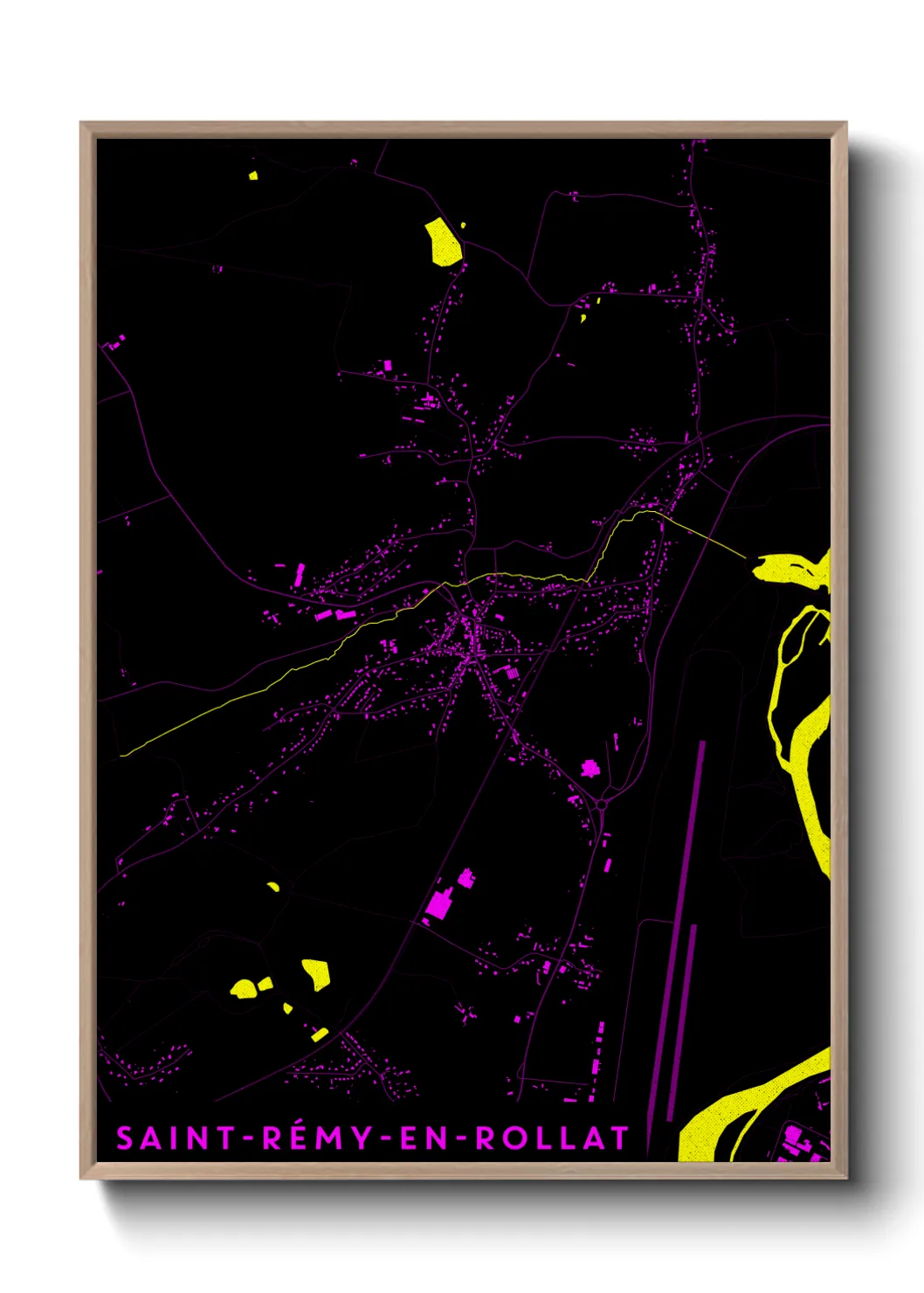 Une affiche de carte sur Saint-Rémy-en-Rollat
