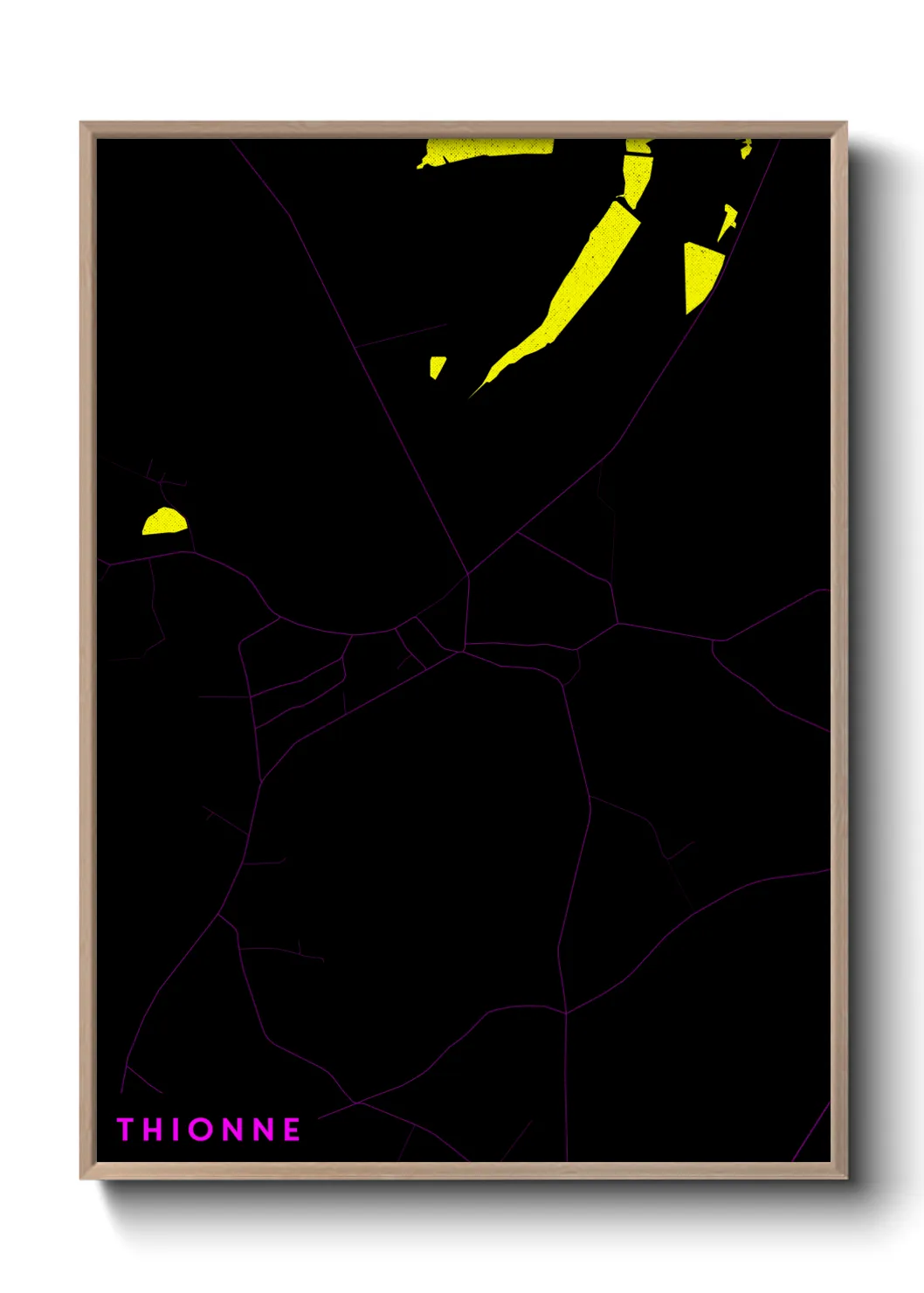 Une affiche de carte sur Thionne