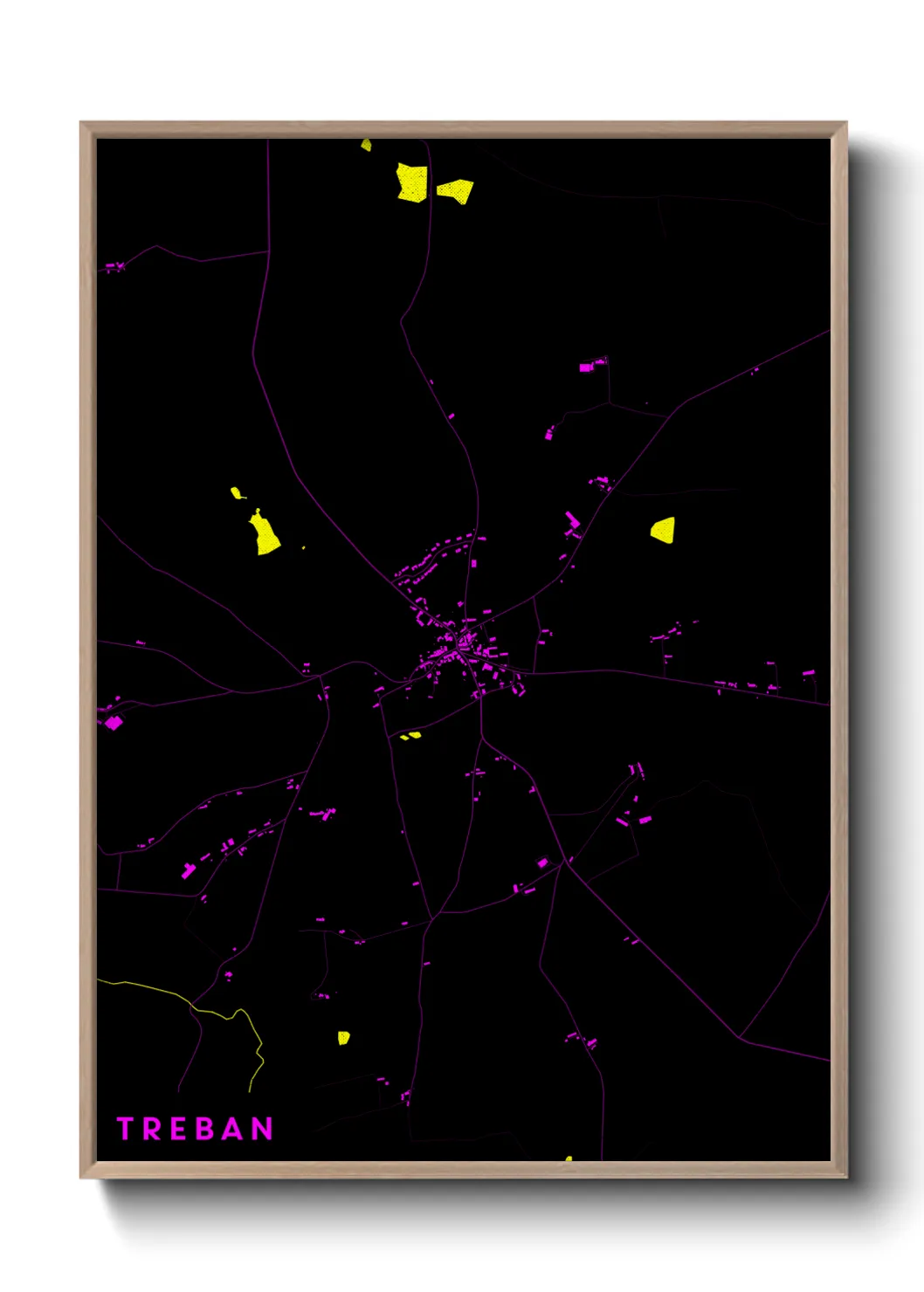 Une affiche de carte sur Treban