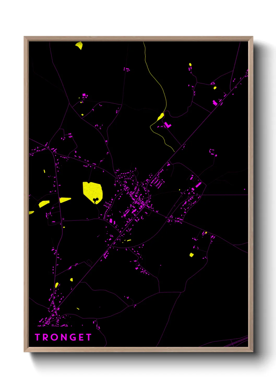 Une affiche de carte sur Tronget