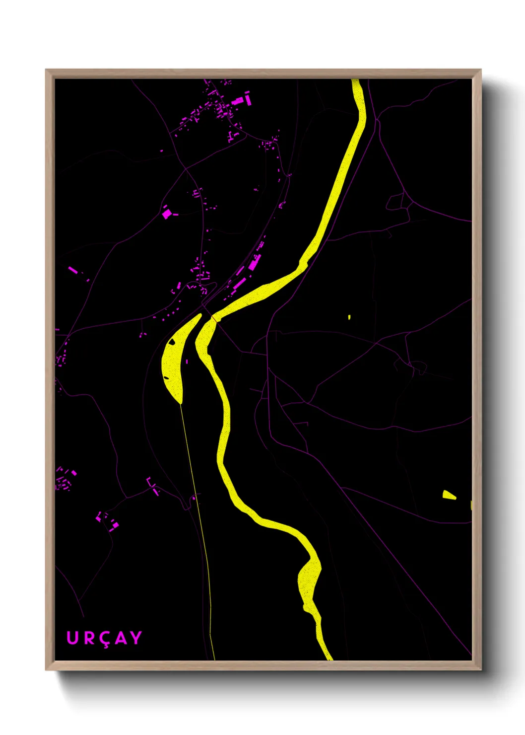 Une affiche de carte sur Urçay