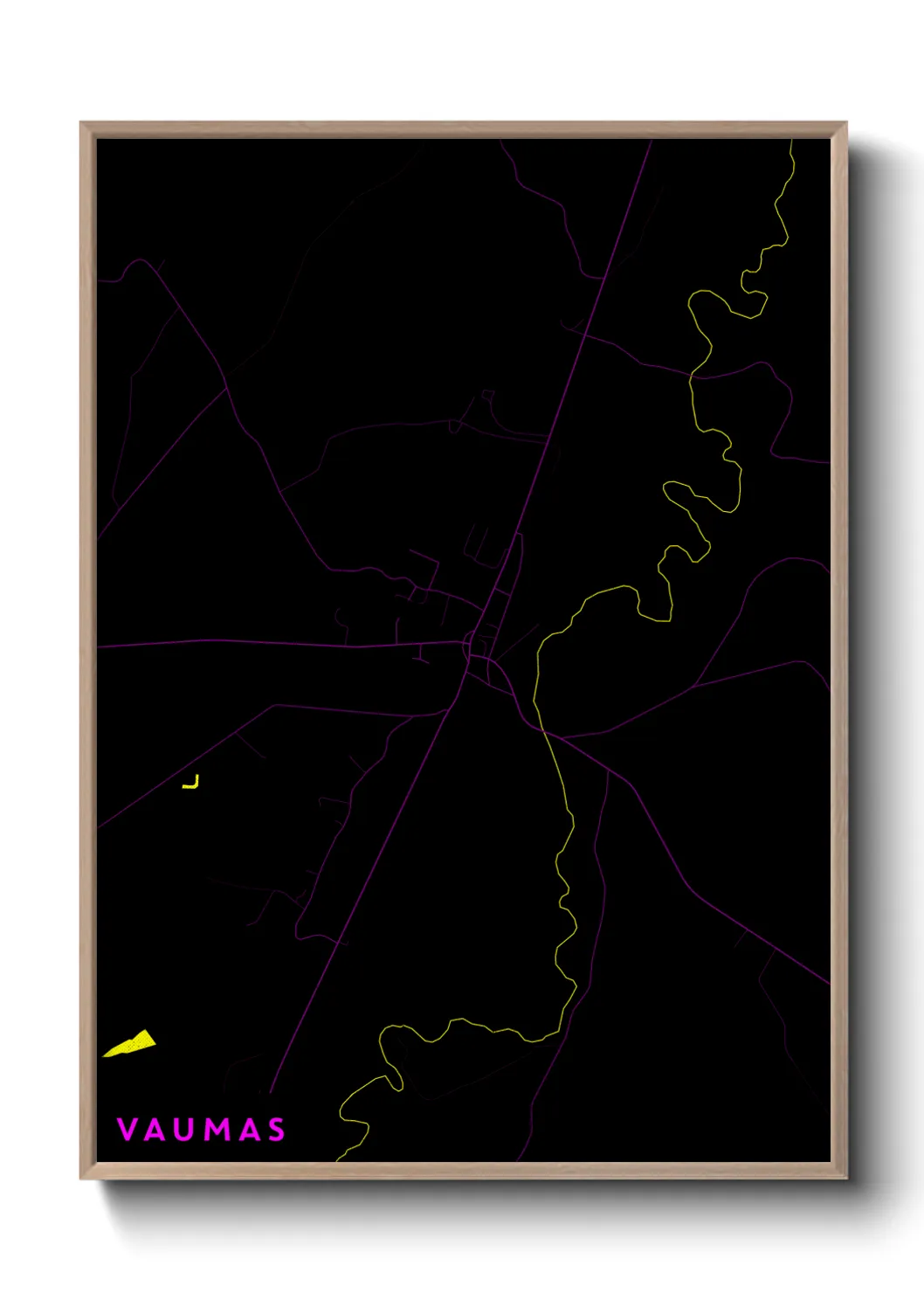 Une affiche de carte sur Vaumas