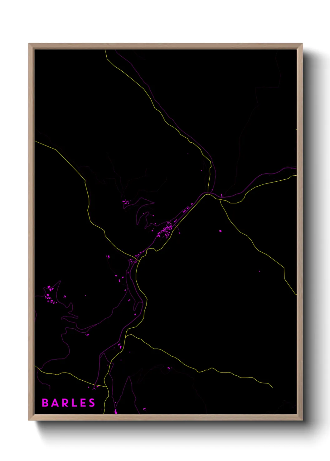 Une affiche de carte sur Barles