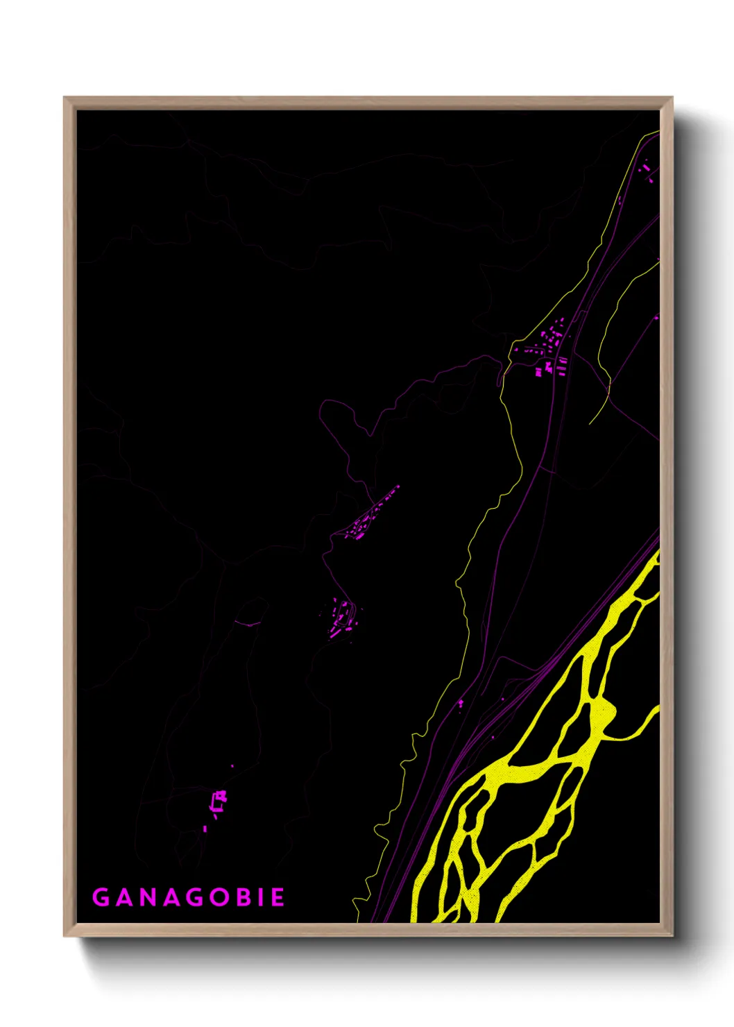 Une affiche de carte sur Ganagobie