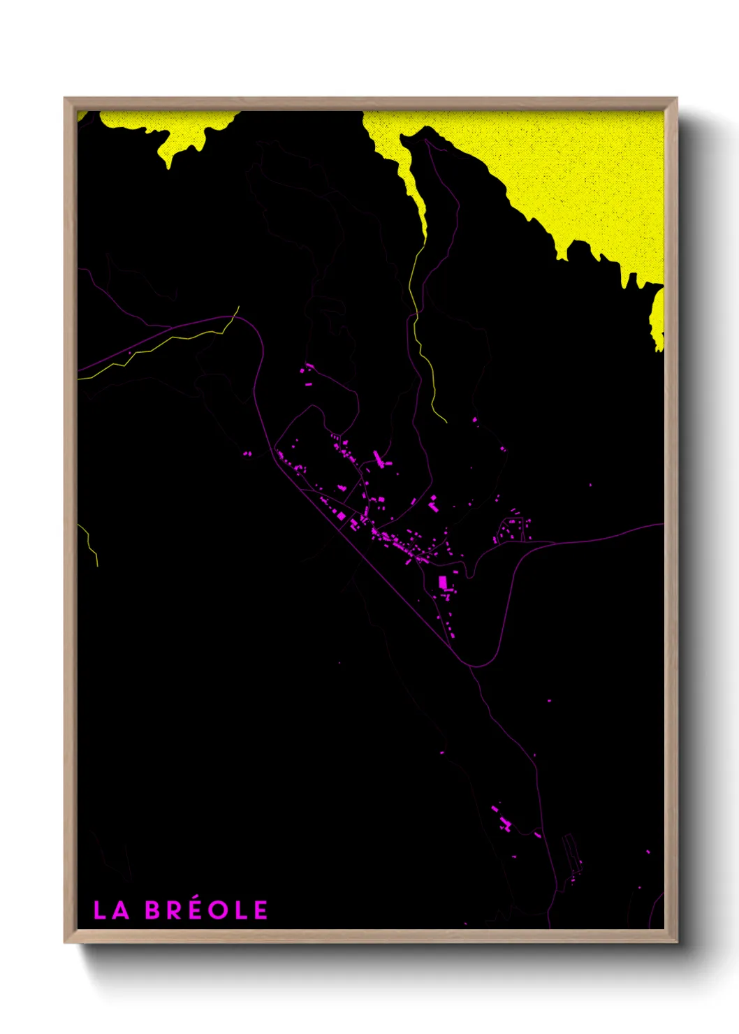 Une affiche de carte sur La Bréole