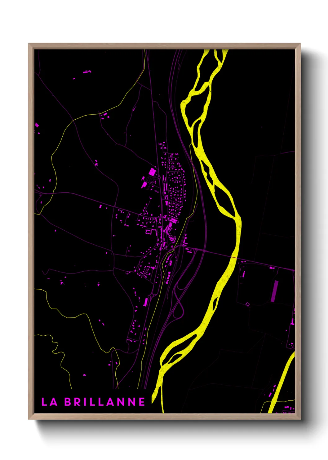 Une affiche de carte sur La Brillanne