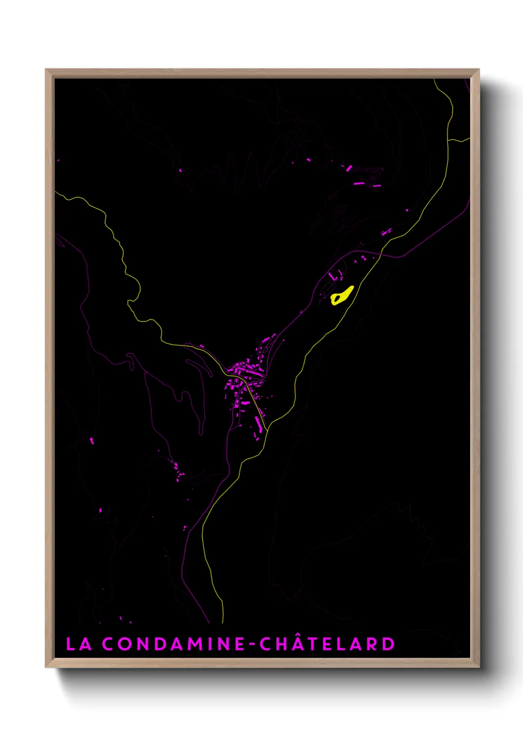 Une affiche de carte sur La Condamine-Châtelard