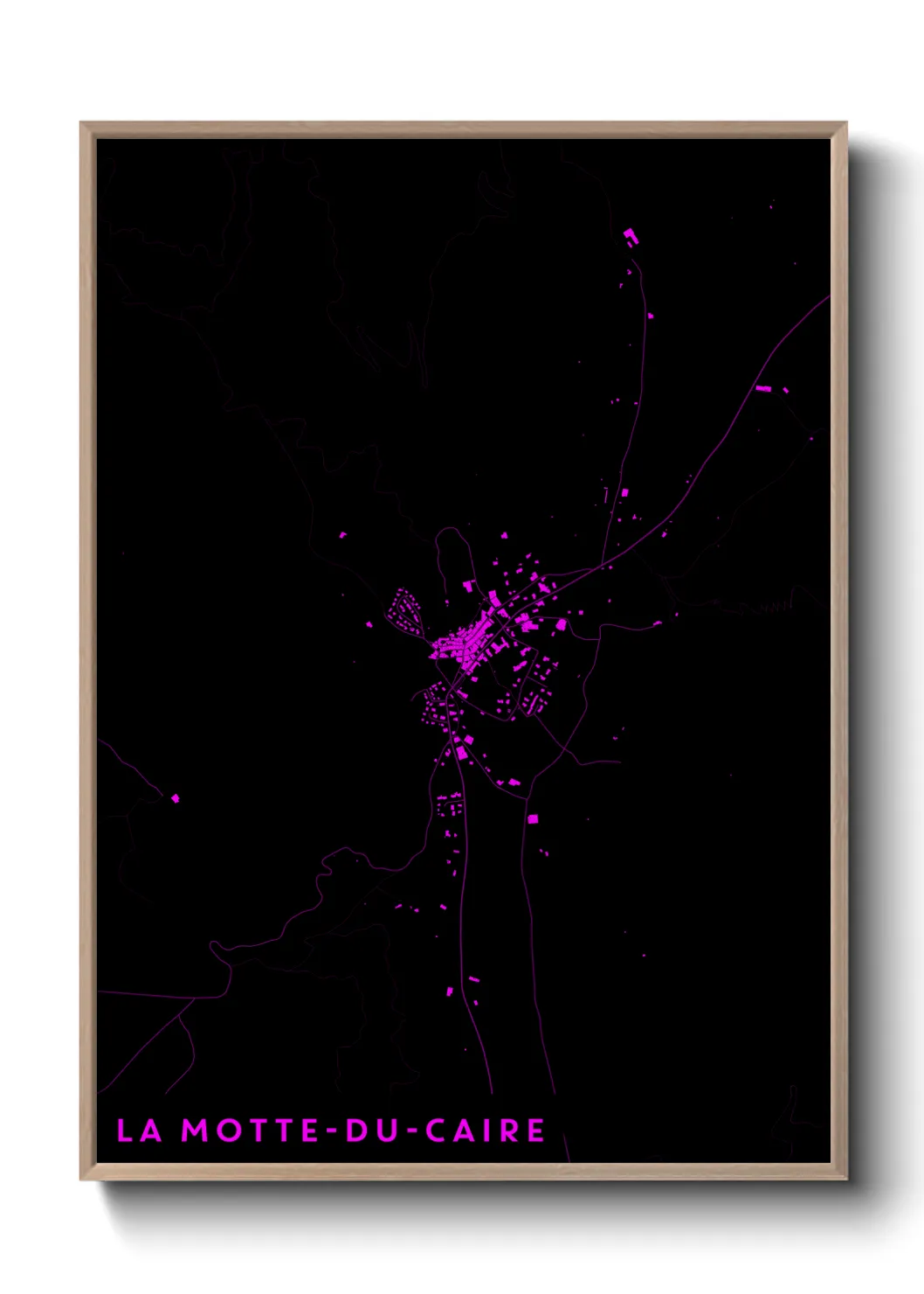 Une affiche de carte sur La Motte-du-Caire