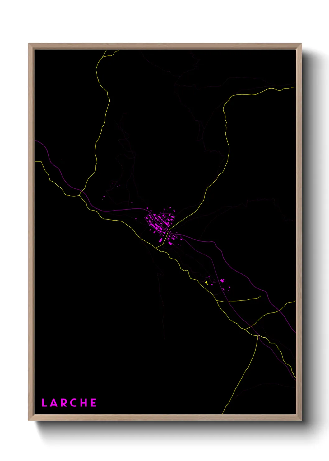 Une affiche de carte sur Larche