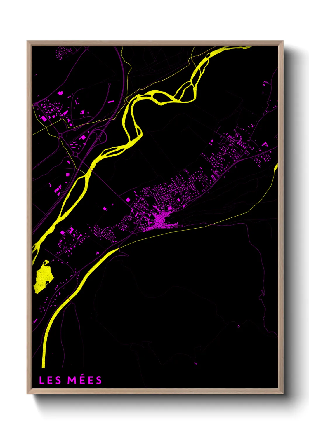 Une affiche de carte sur Les Mées