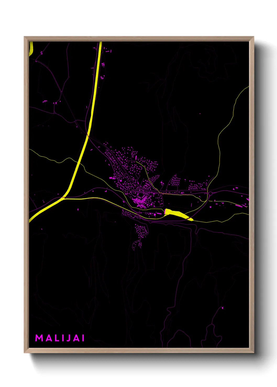 Une affiche de carte sur Malijai