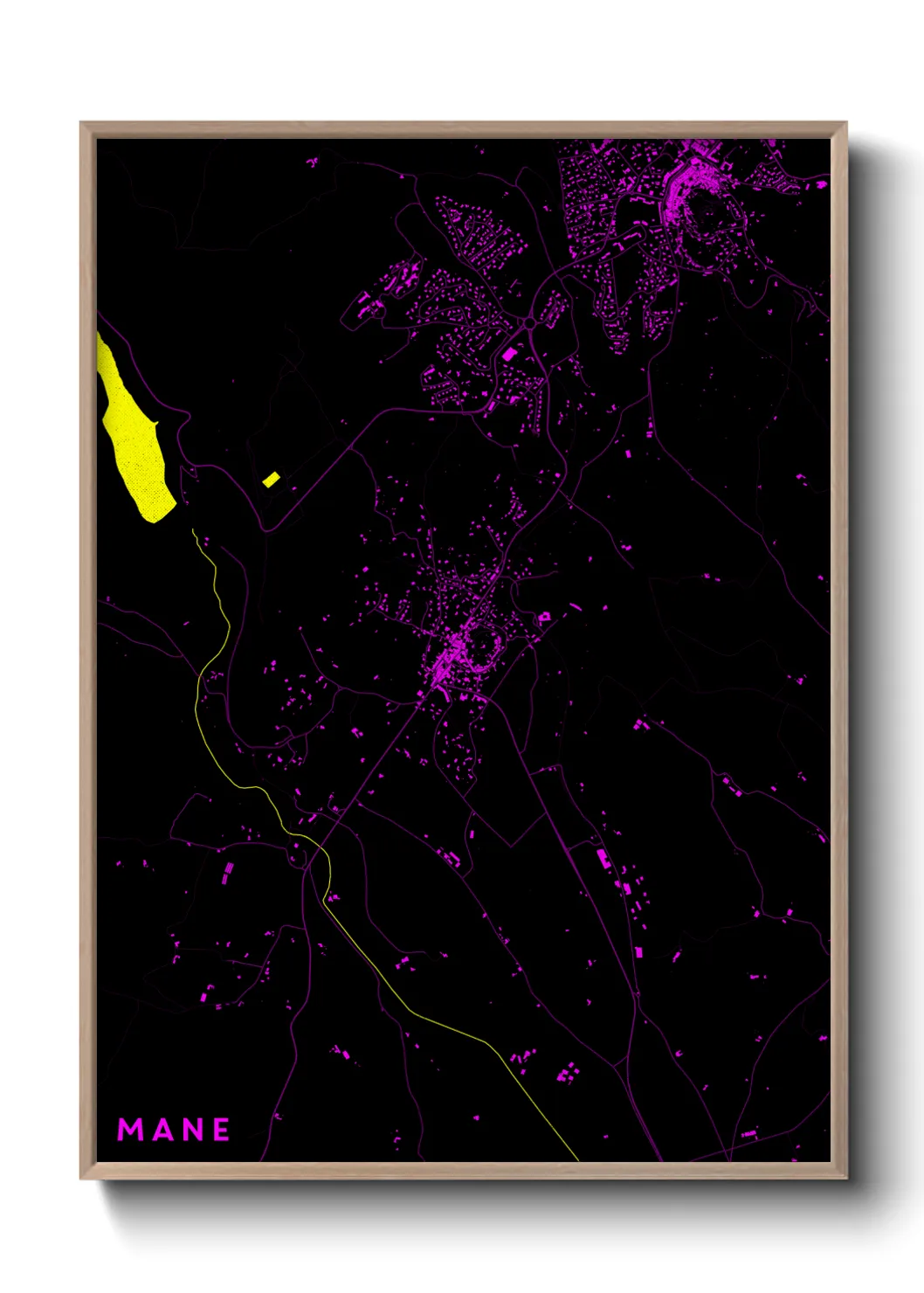 Une affiche de carte sur Mane