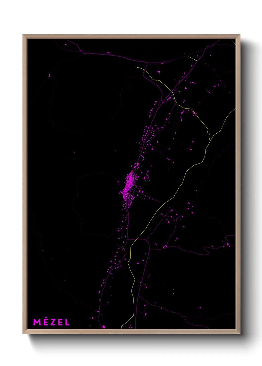 Une affiche de carte sur Mézel