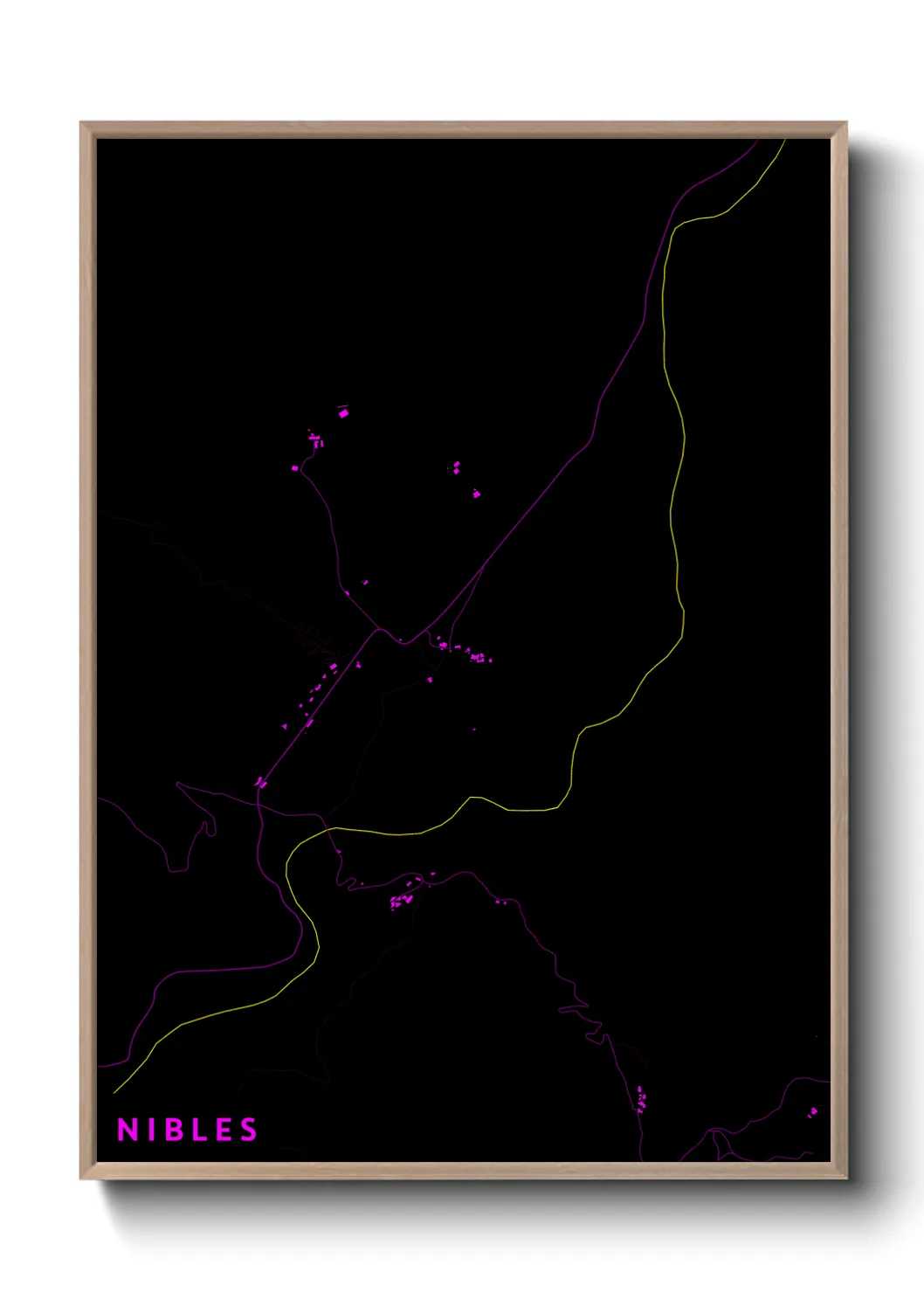 Une affiche de carte sur Nibles