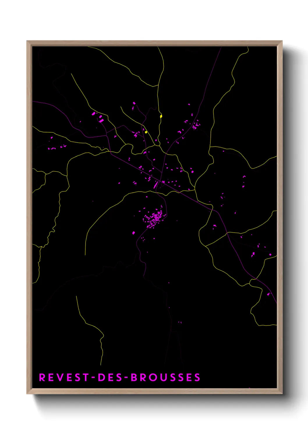 Une affiche de carte sur Revest-des-Brousses