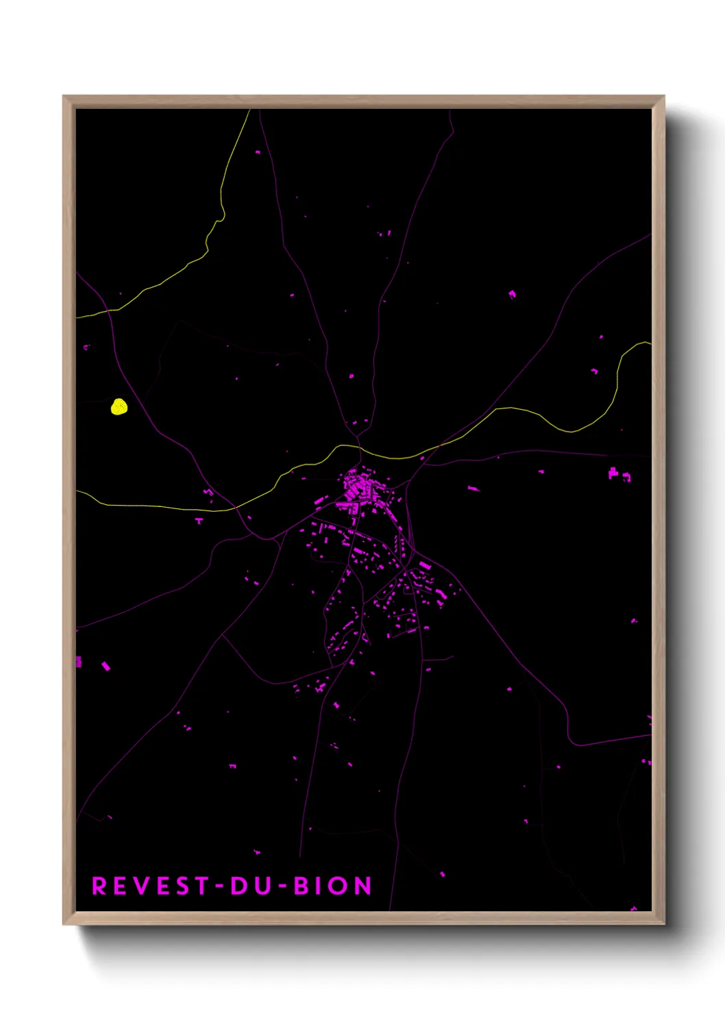 Une affiche de carte sur Revest-du-Bion