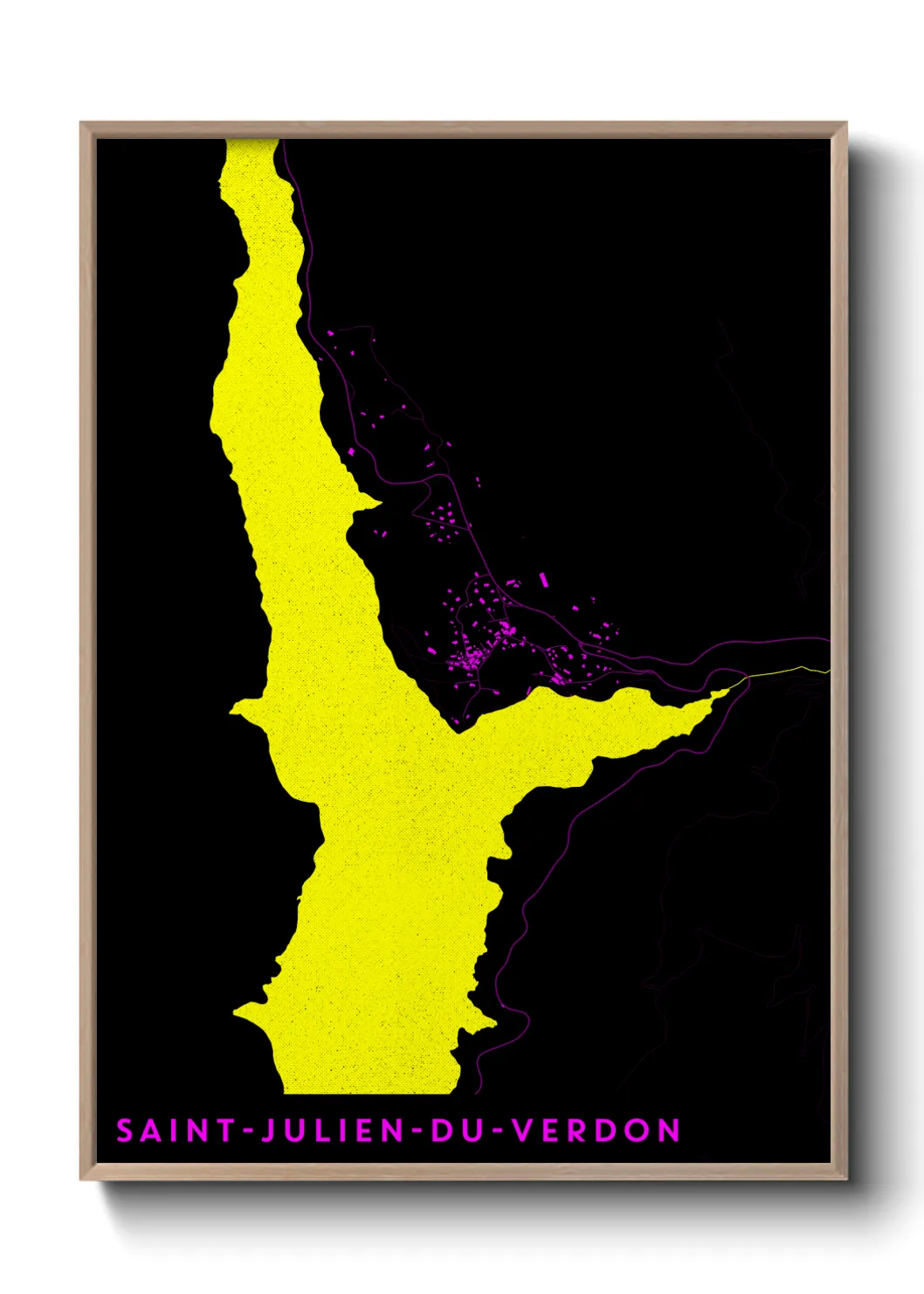 Une affiche de carte sur Saint-Julien-du-Verdon