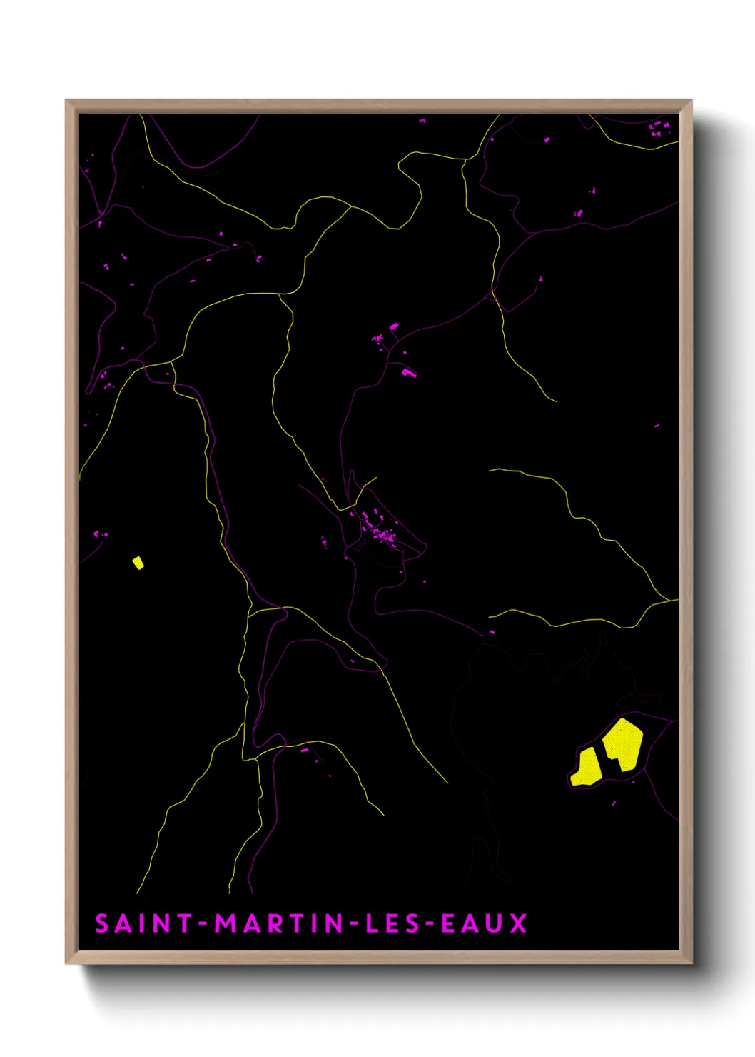 Une affiche de carte sur Saint-Martin-les-Eaux