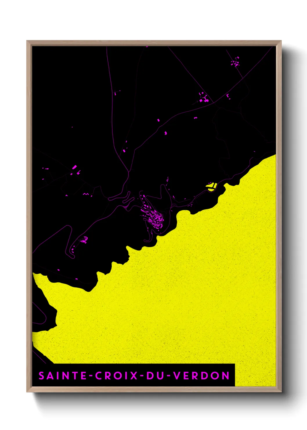 Une affiche de carte sur Sainte-Croix-du-Verdon