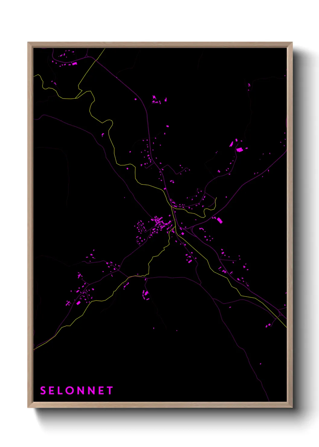 Une affiche de carte sur Selonnet