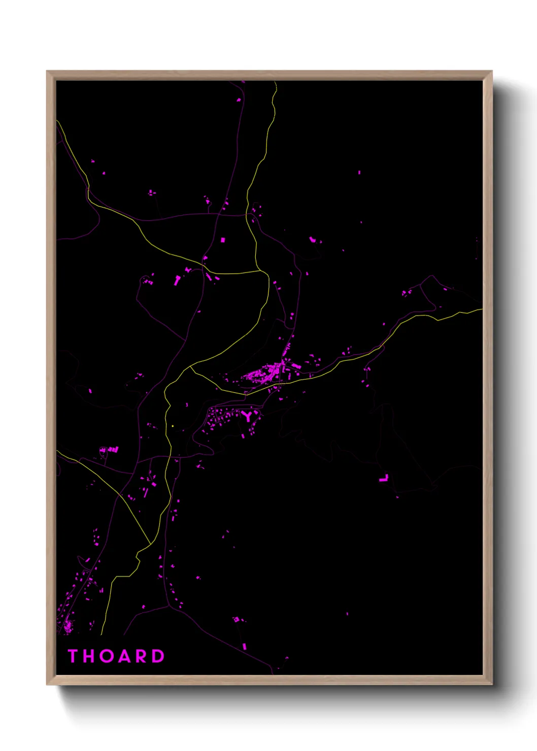 Une affiche de carte sur Thoard